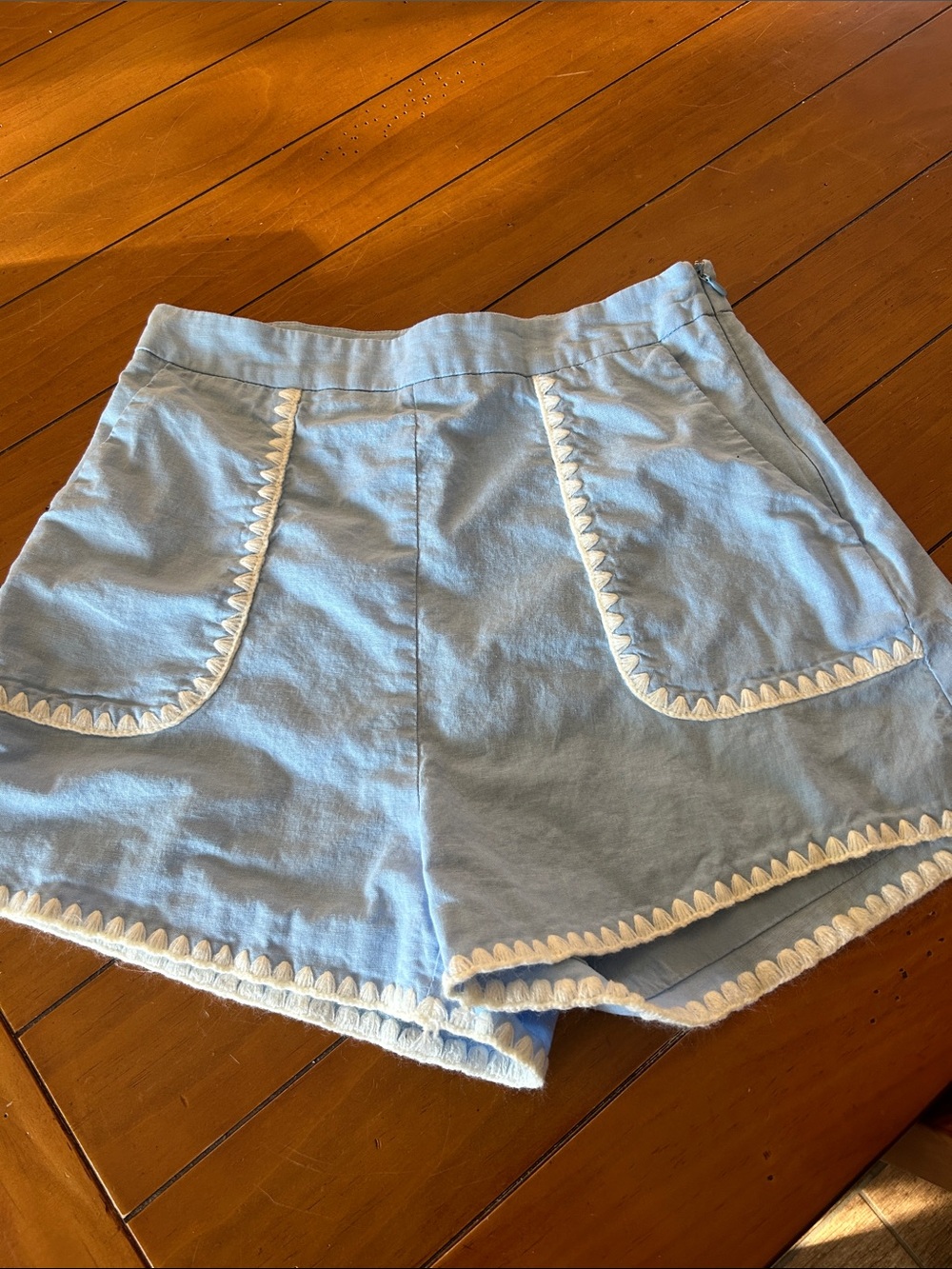 Petal & Pup Linen Cotton Blend Scallop Trim Shorts Size Medium (27” Waist)